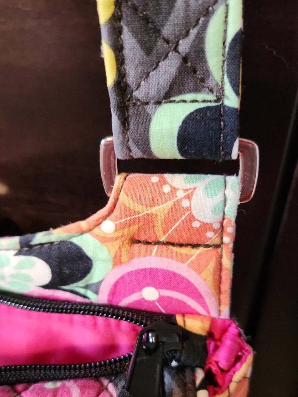 Vera Bradley Hipster Quilted Floral Crossbody in Retired Ziggy Zinnia